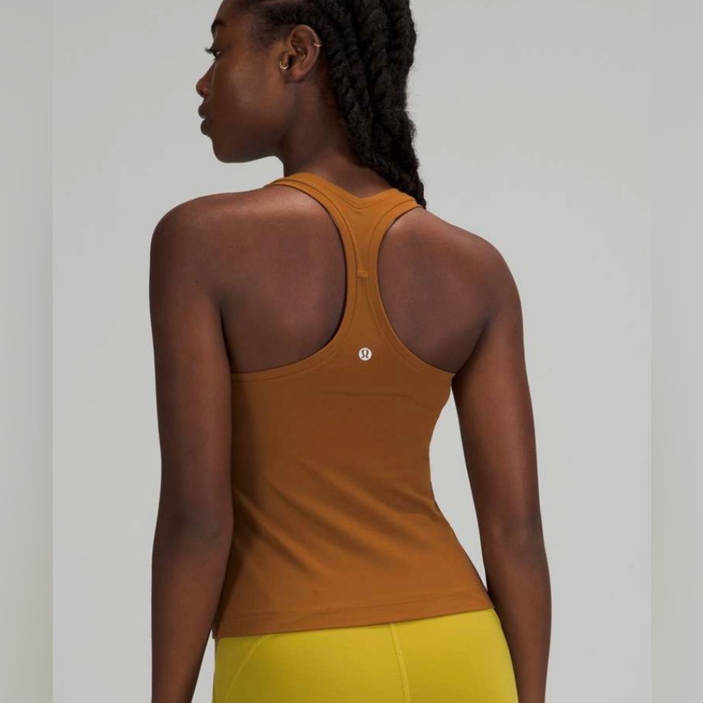 lululemon cropped cool racerback copper brown size 4